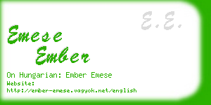 emese ember business card